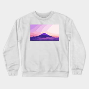 Sunset Over Mount Fuji Digital Painting Crewneck Sweatshirt